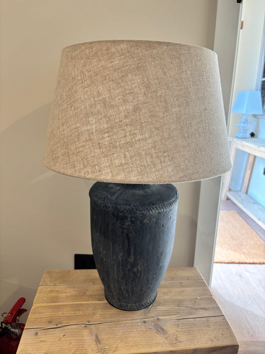 Chosen by Jessica Pair Charcoal Based Lamps with Beige circular shades