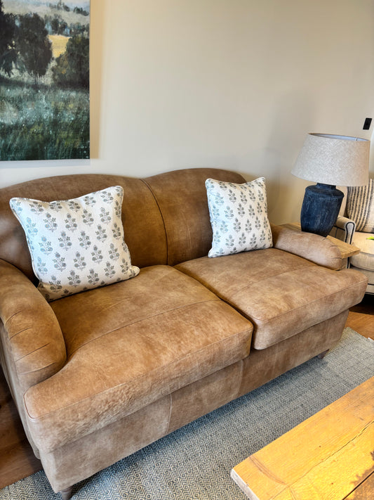 Darlings of Chelsea Brown 2 seater Suede Sofa