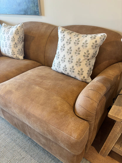 Darlings of Chelsea Brown 2 seater Suede Sofa