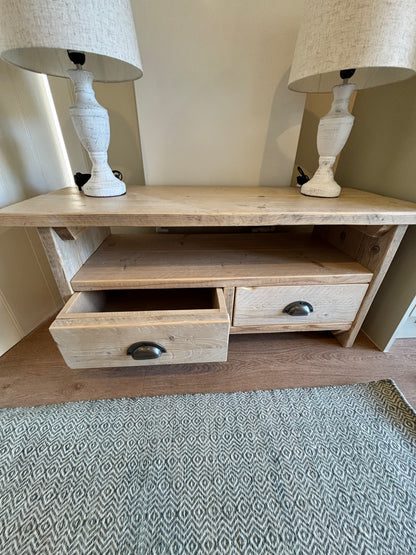 Still and Bloom Washed Oak TV Stand