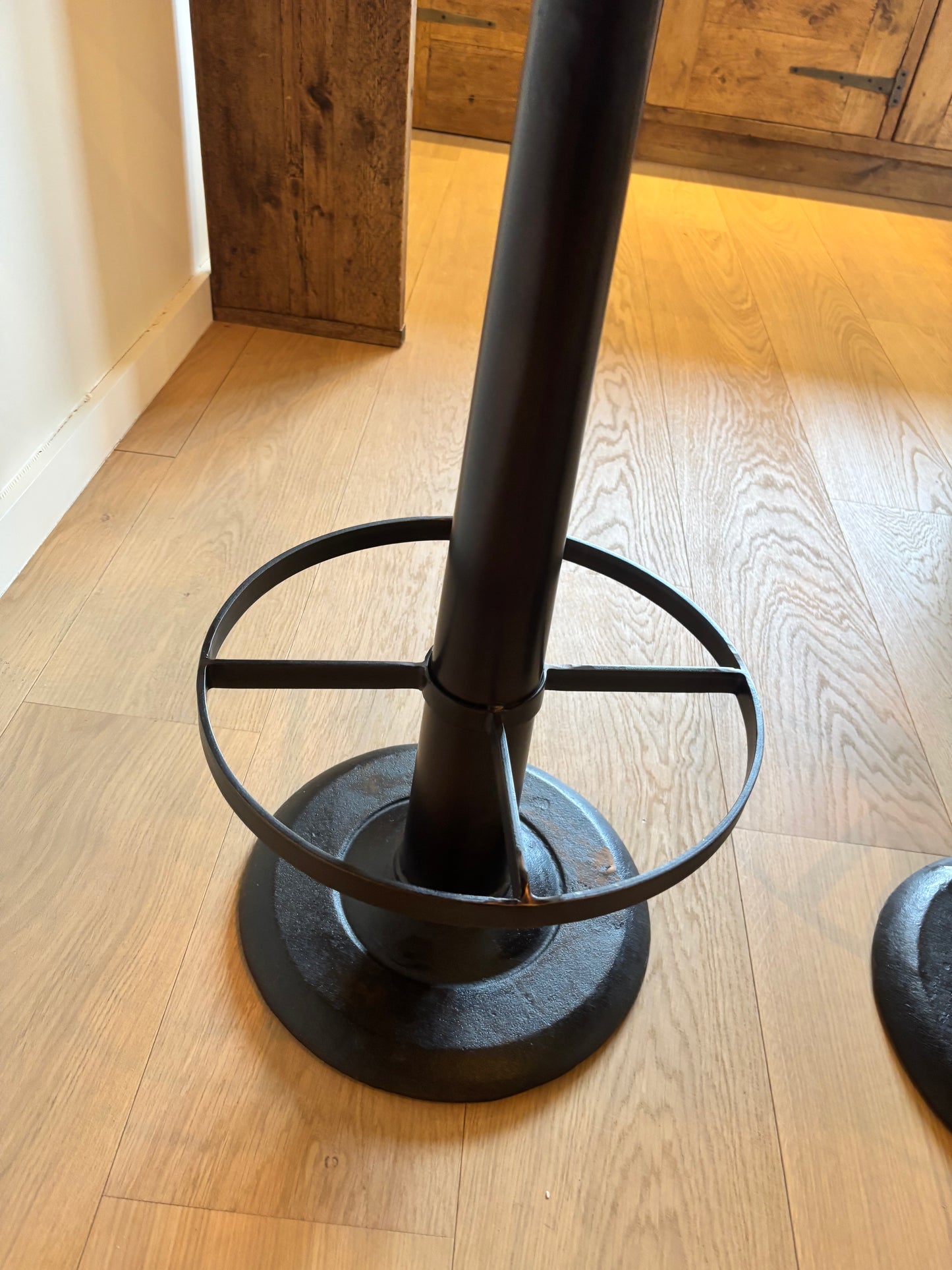Smithers of Stamford Pair of Leather Bar Stools