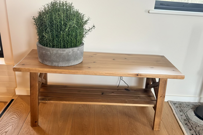 Antiques and More Wooden Table With Crossed sides