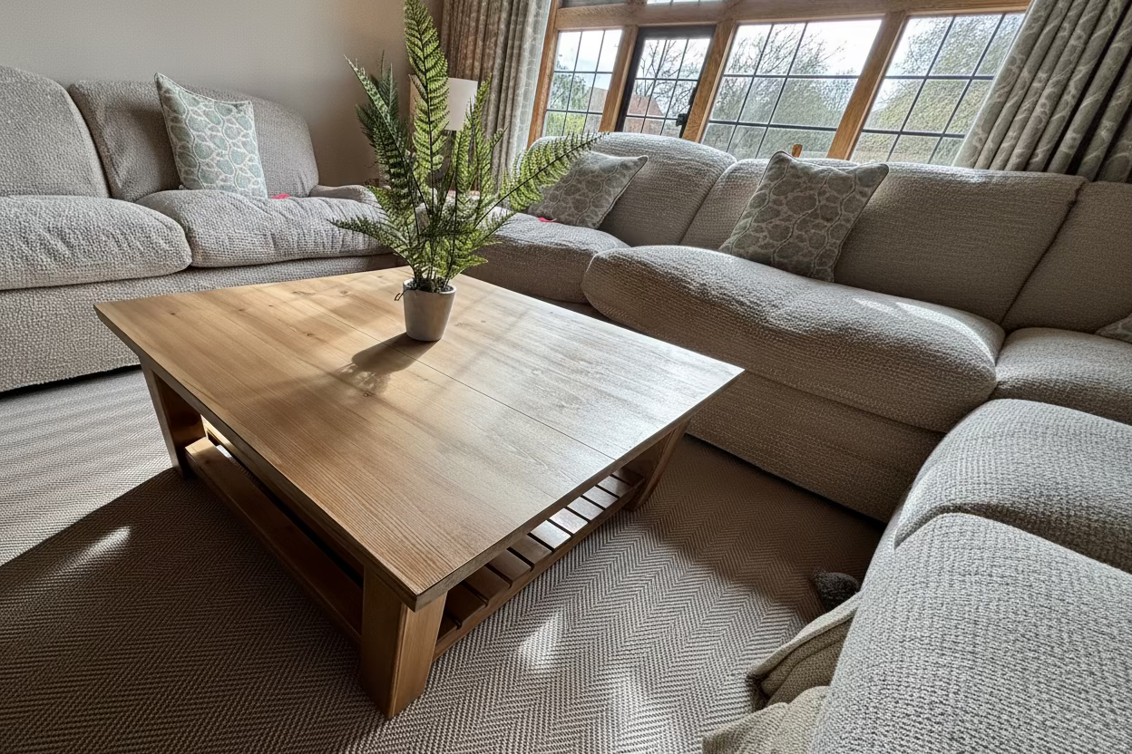 Rustic Made Decor Oak Square Coffee Table