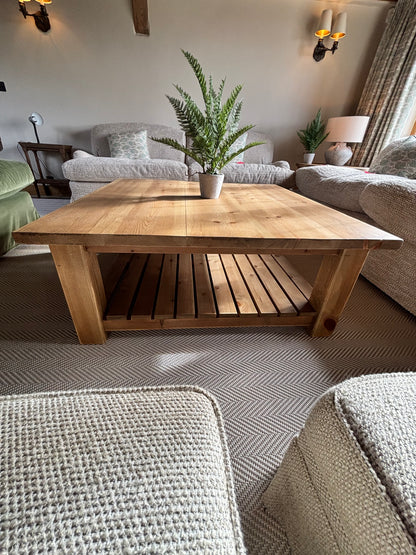 Rustic Made Decor Oak Square Coffee Table