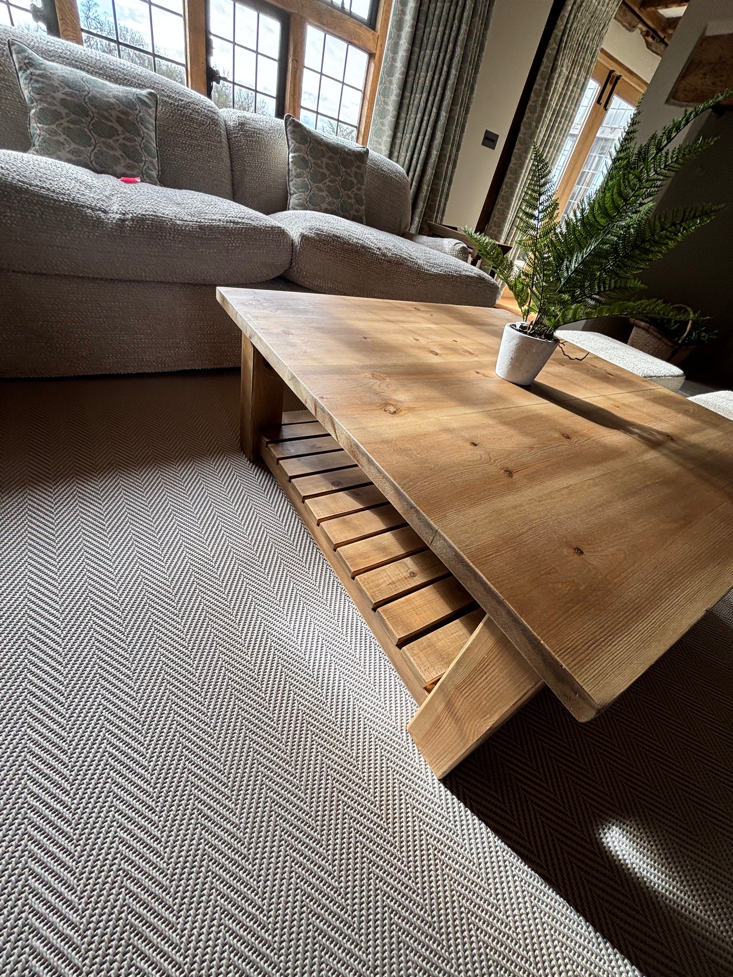 Rustic Made Decor Oak Square Coffee Table