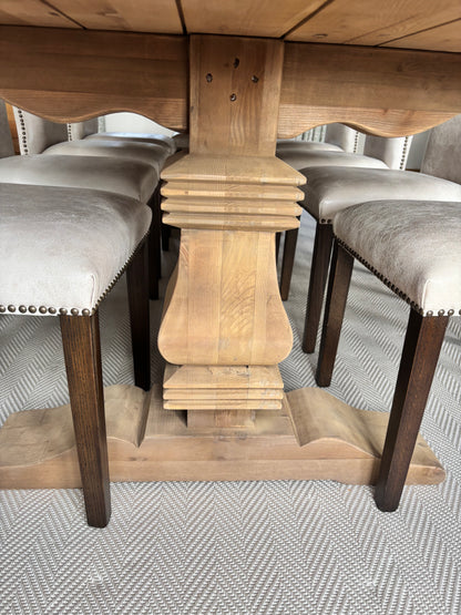 Refectory Oak Table with Pedestal Legs