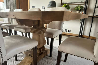 Refectory Oak Table with Pedestal Legs