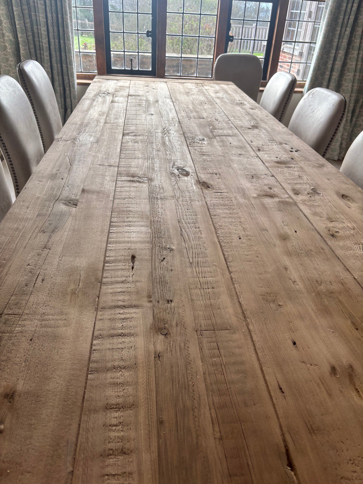 Refectory Oak Table with Pedestal Legs