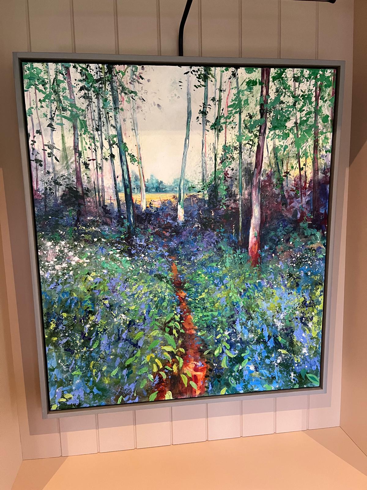 Woodland Canvas with Grey Frame by Artist Mel Cormack-Hicks