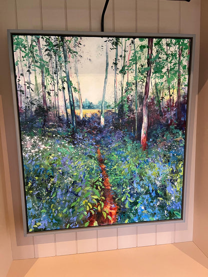 Woodland Canvas with Grey Frame by Artist Mel Cormack-Hicks