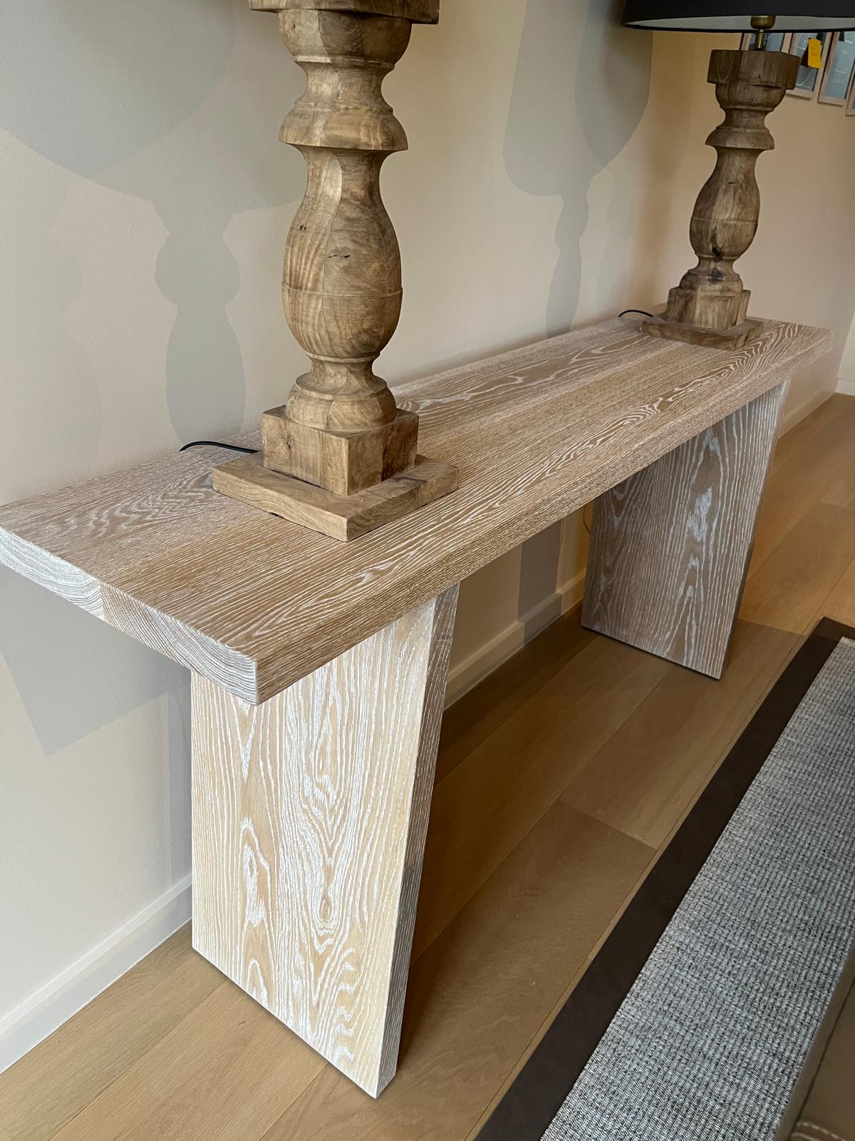 Chelsea Upholstery Limed Oak Console Table