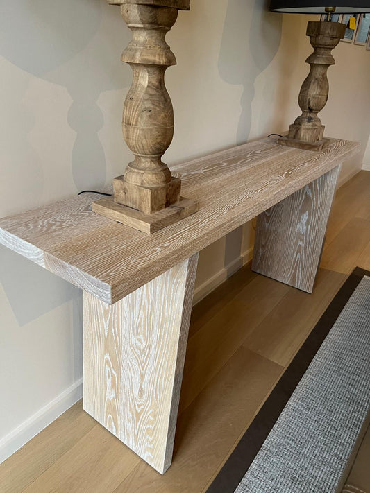 Chelsea Upholstery Limed Oak Console Table