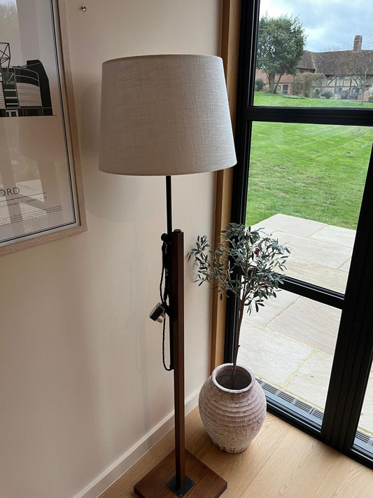 Standing Lamp with Cream Shade