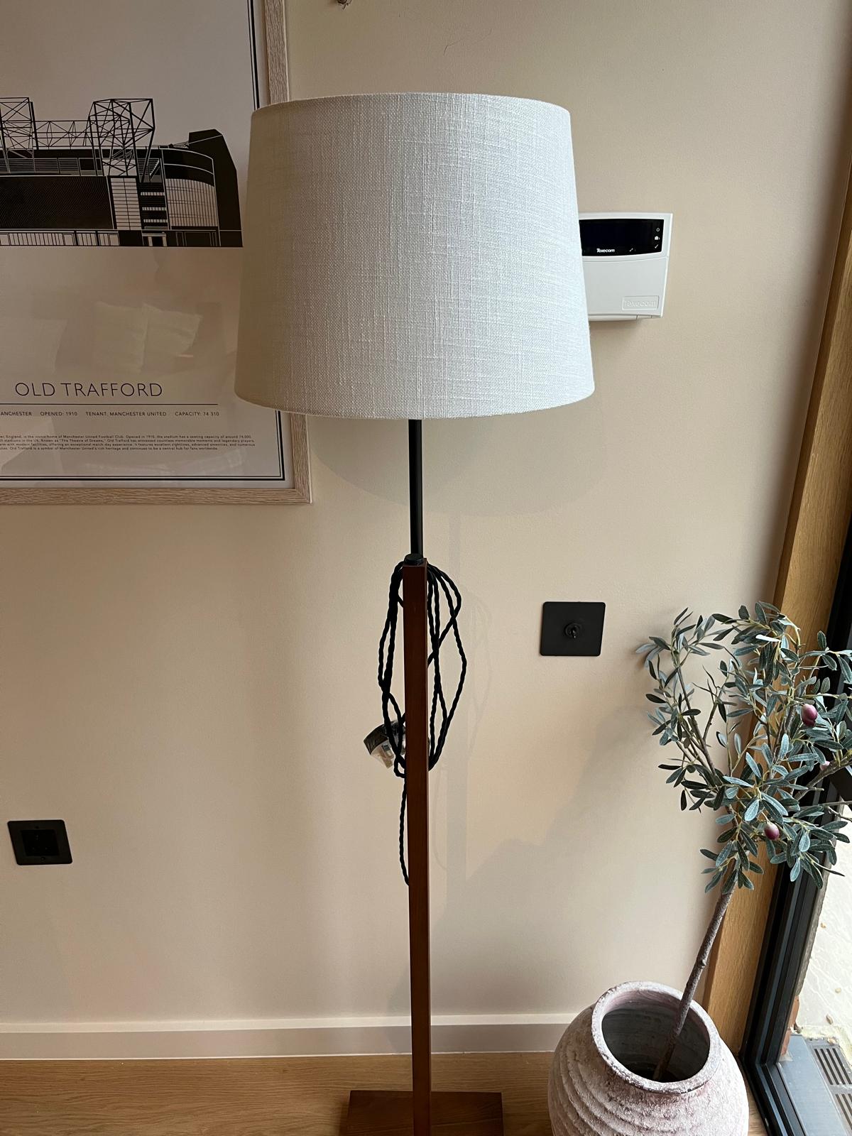 Standing Lamp with Cream Shade