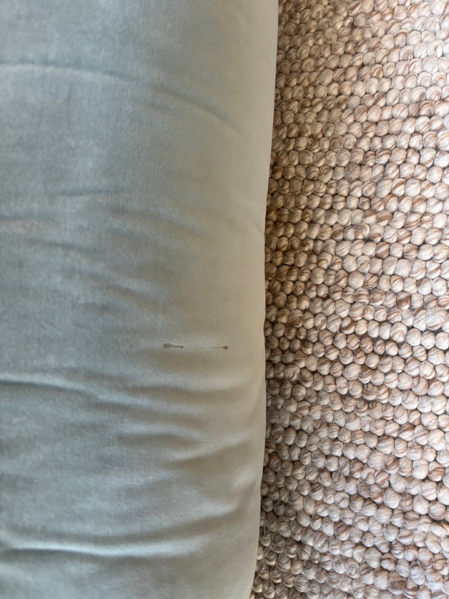 Heal's Duck Egg Three Seater Velvet Sofa