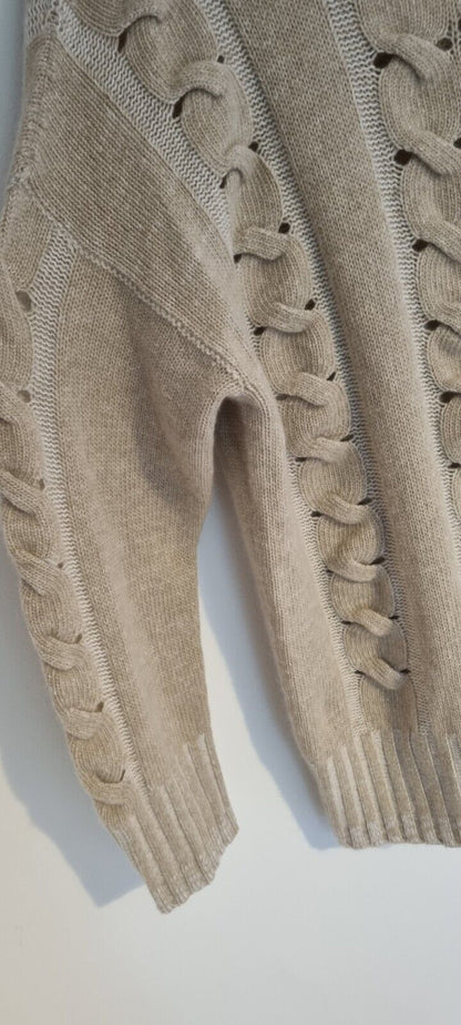 Lorena Antoniazzi Women's Oat Wool Cashmere Mix Pullover Jumper Size 46