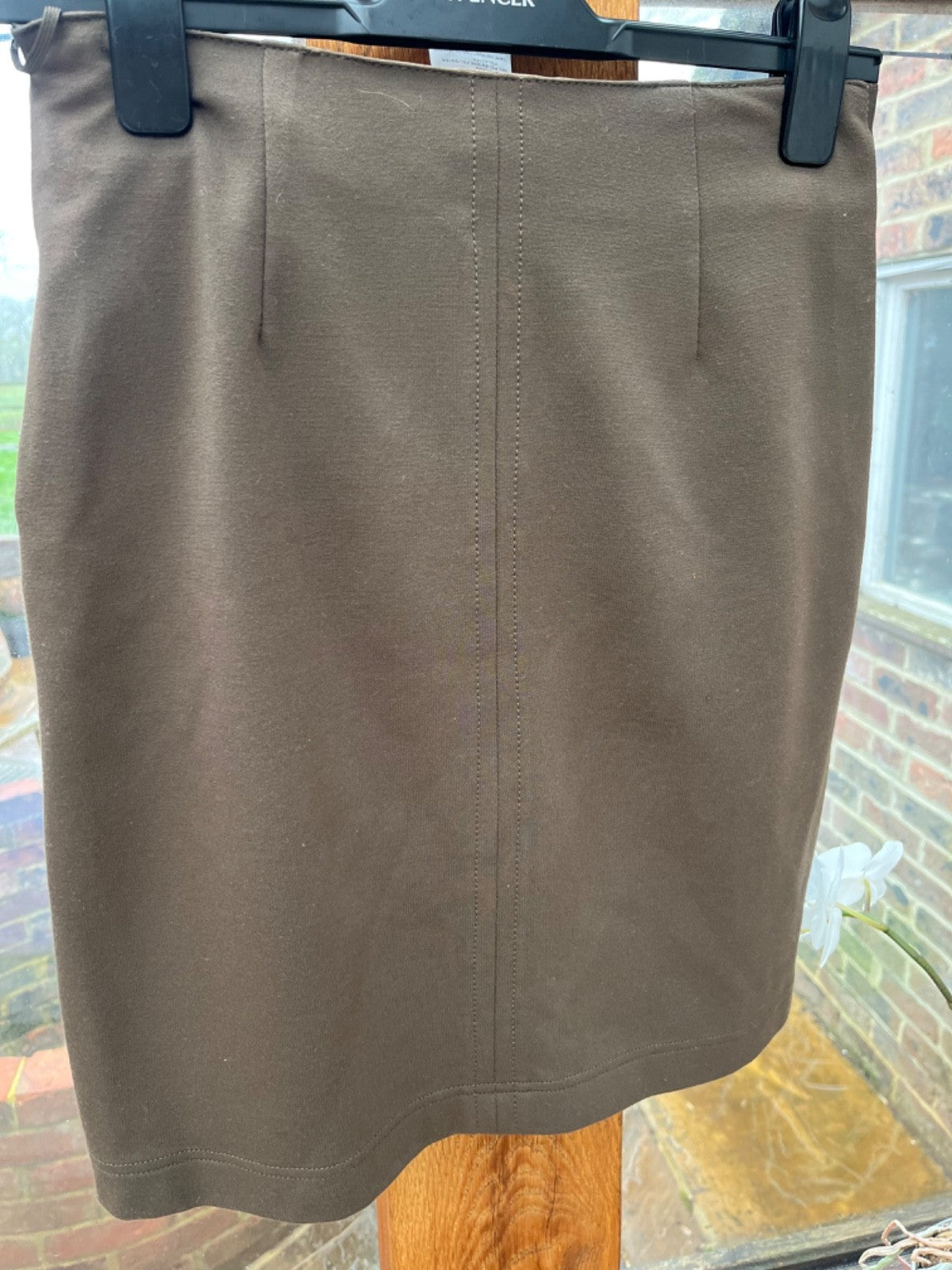 Max Mara Leather & Jersey Skirt 343