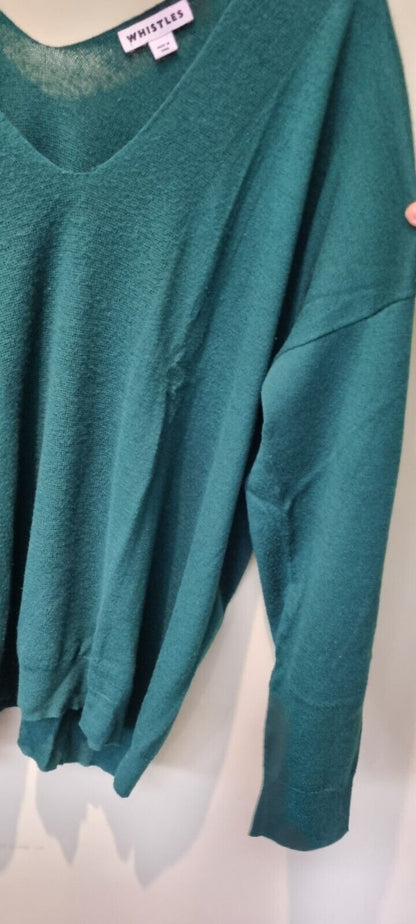 2 X Whistles Women's Pullovers, Jumpers Bundle One Blue, One Green Size 16 / L
