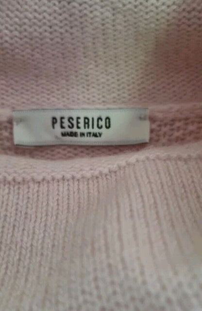 Peserico Made In Italy Wool, Silk, Cashmere Mix Women's Baby Pink Jumper 44