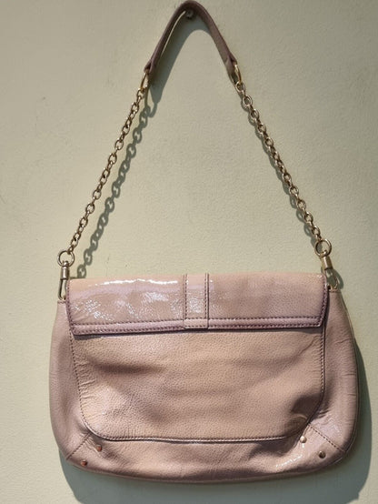 Yves Saint Laurent Women's Oat Colour Patent Leather Handbag, With Dustbag