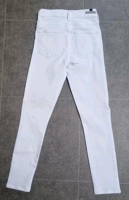 Citizens Of Humanity Women's Rocket Crop Mid Rise Skinny White Jeans Size 23
