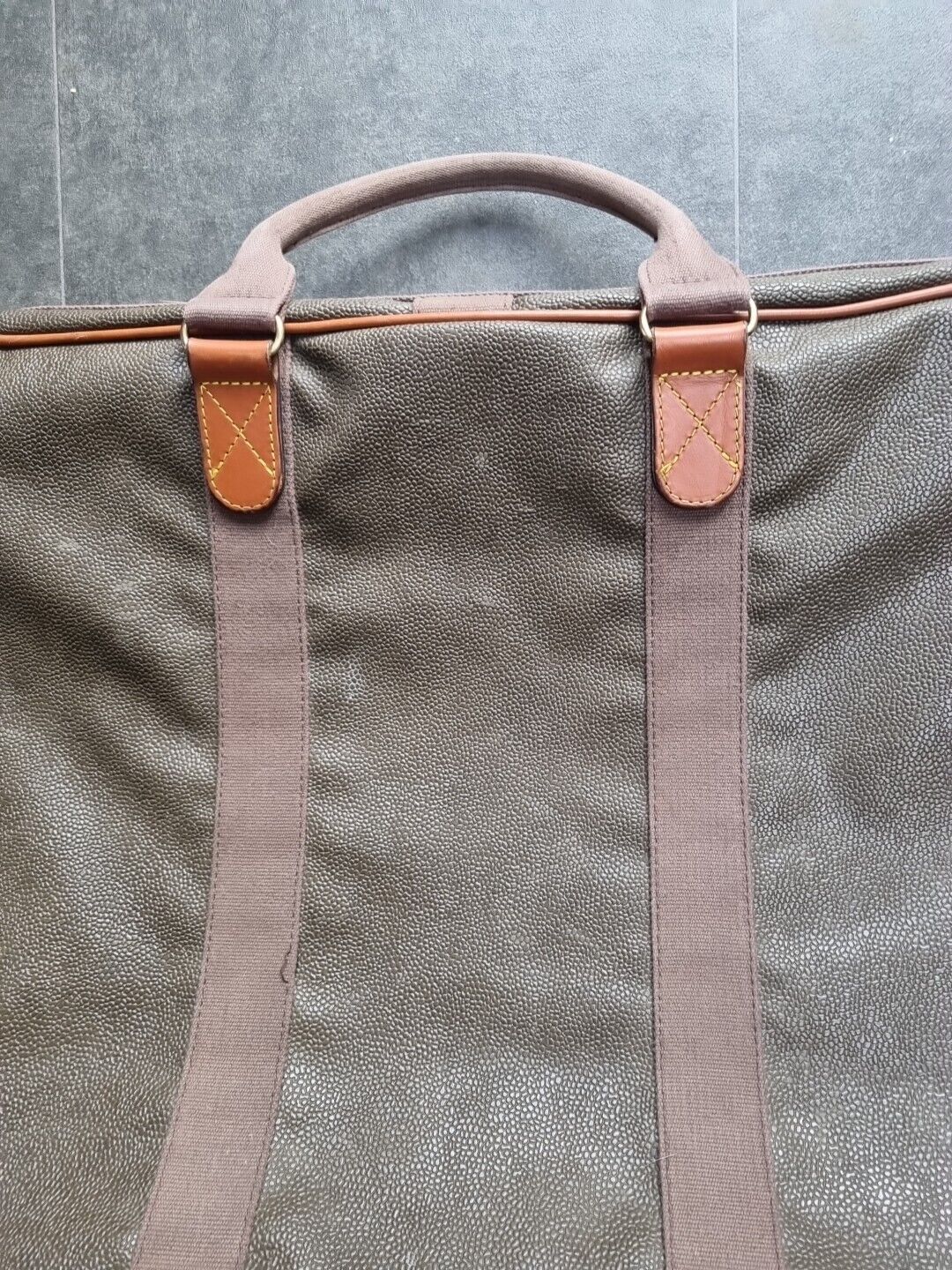 Mulberry Scotchgrain Suitcase, Brown Medium Sized