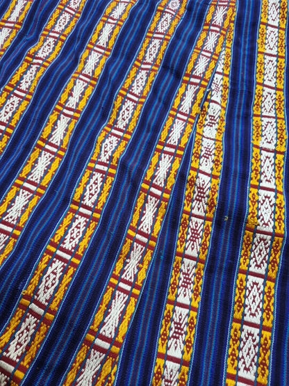 Men's Vibrant Blue Heavyweight Handmade, Lined Silk Kimono One Size