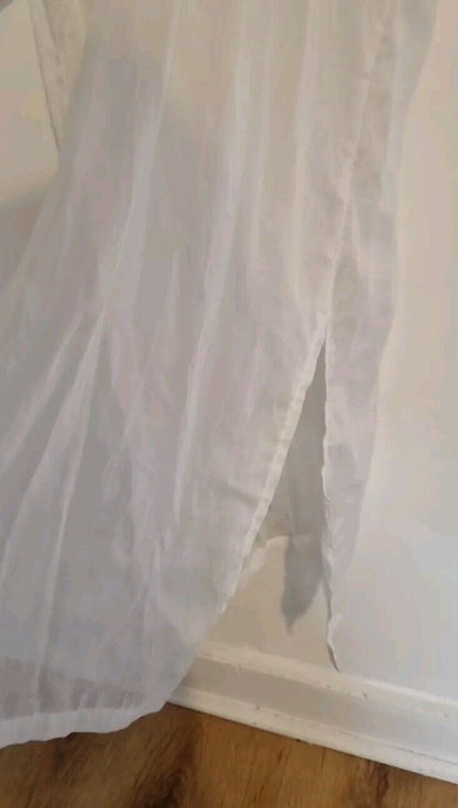 BNWT Manuel Canovas 100% Cotton Women's Kaftan Beach Buttoned Cover Up Size 14