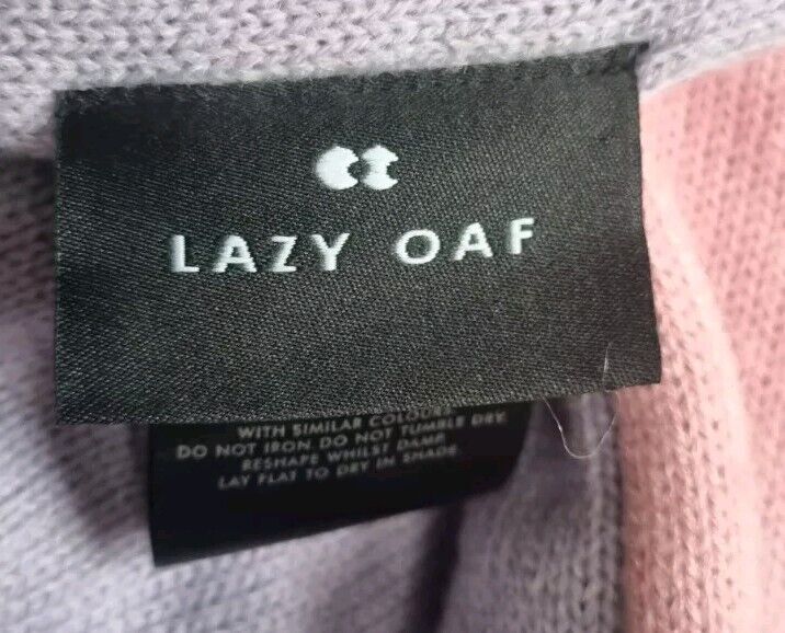Lazy Oaf Double Sided Acrylic Pink, Purple Hearts Women's Scarf