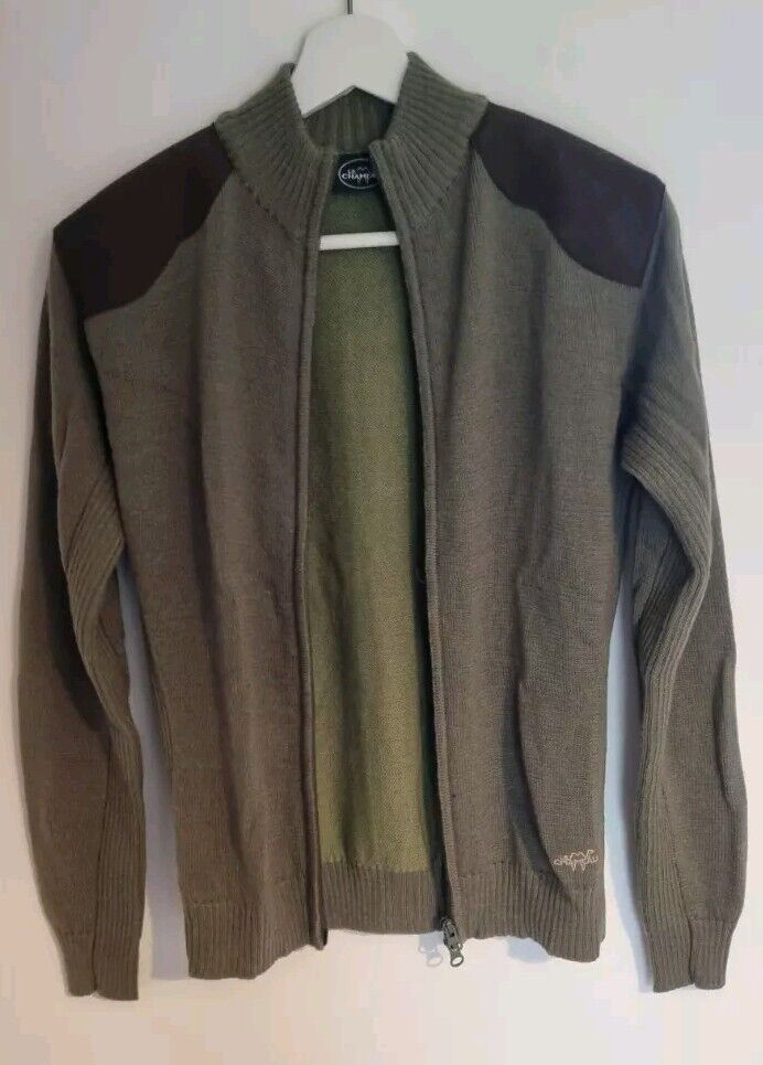 Le Chameau Green 50% Wool Women's Cardigan Size M
