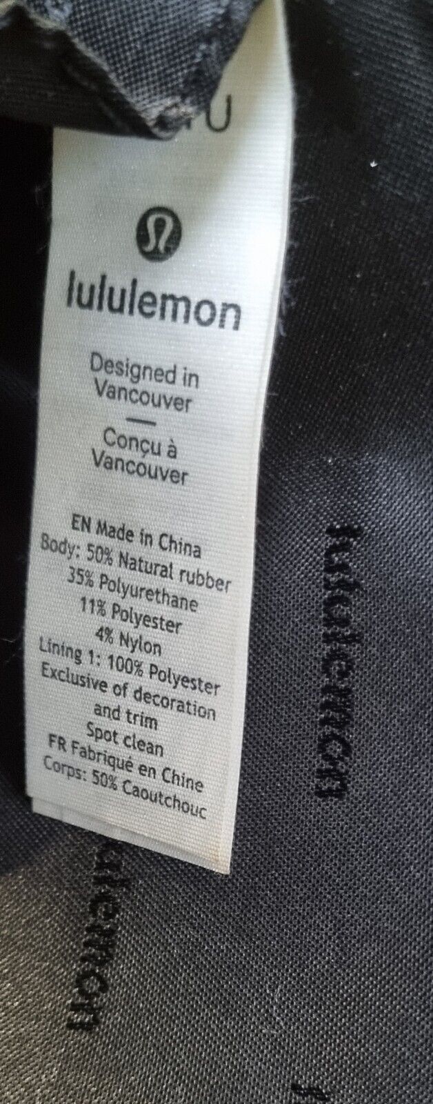 Lululemon Black Pouch, Bag With Belt Attachment Made From 50% Rubber