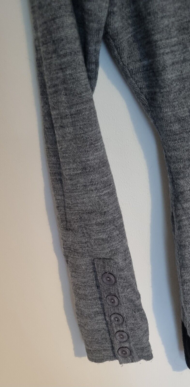 Chloe Women's Grey With Black Wool Mix Pullover Jumper