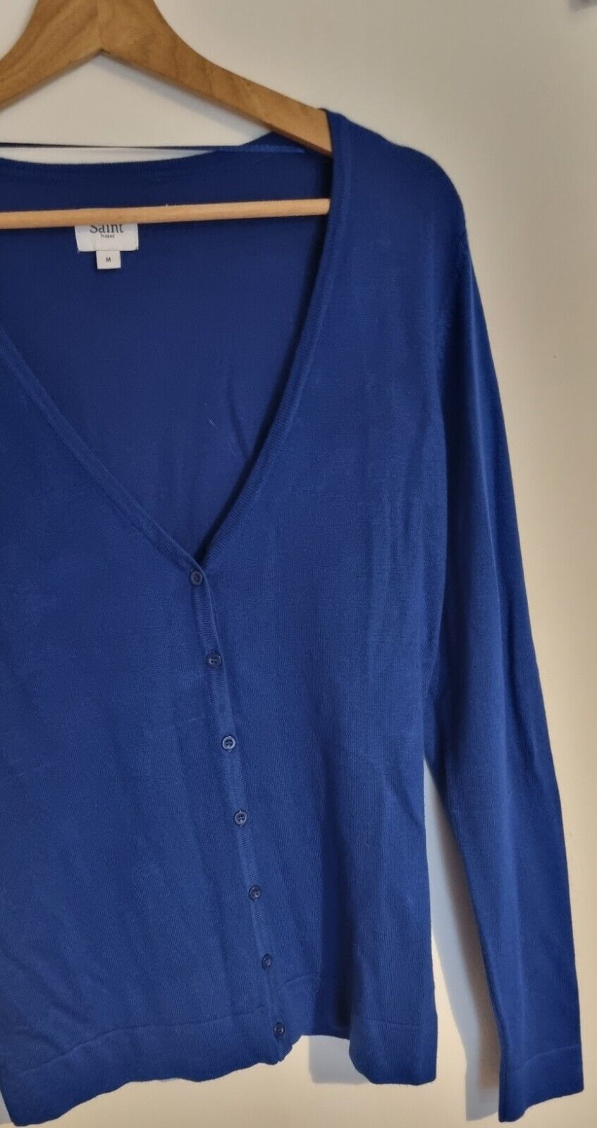 Saint Tropez Women's Blue Long Sleeved Cardigan Size M