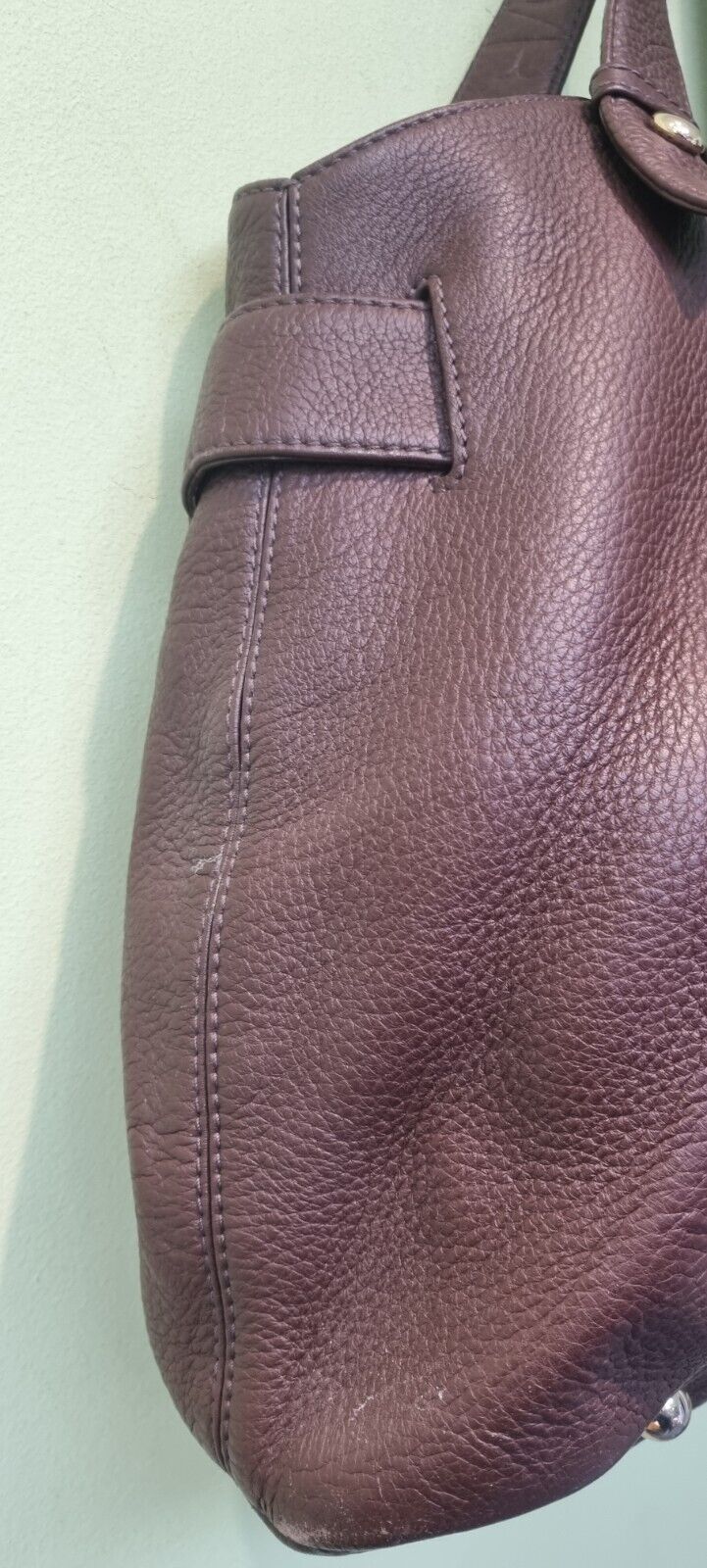 Diane Von Furstenberg Brown Leather Tote Bag With Attached Purse