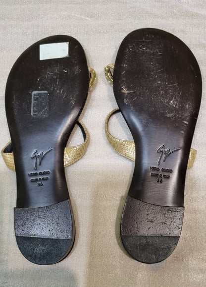 Reduced: Giuseppe Zanotti Flat Sandals Size 3
