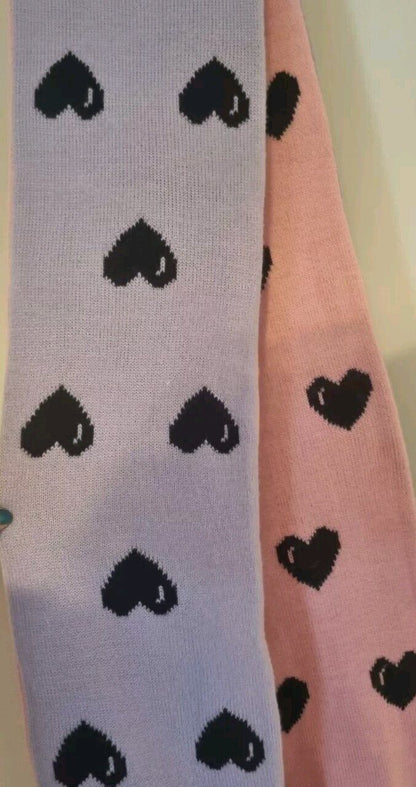 Lazy Oaf Double Sided Acrylic Pink, Purple Hearts Women's Scarf