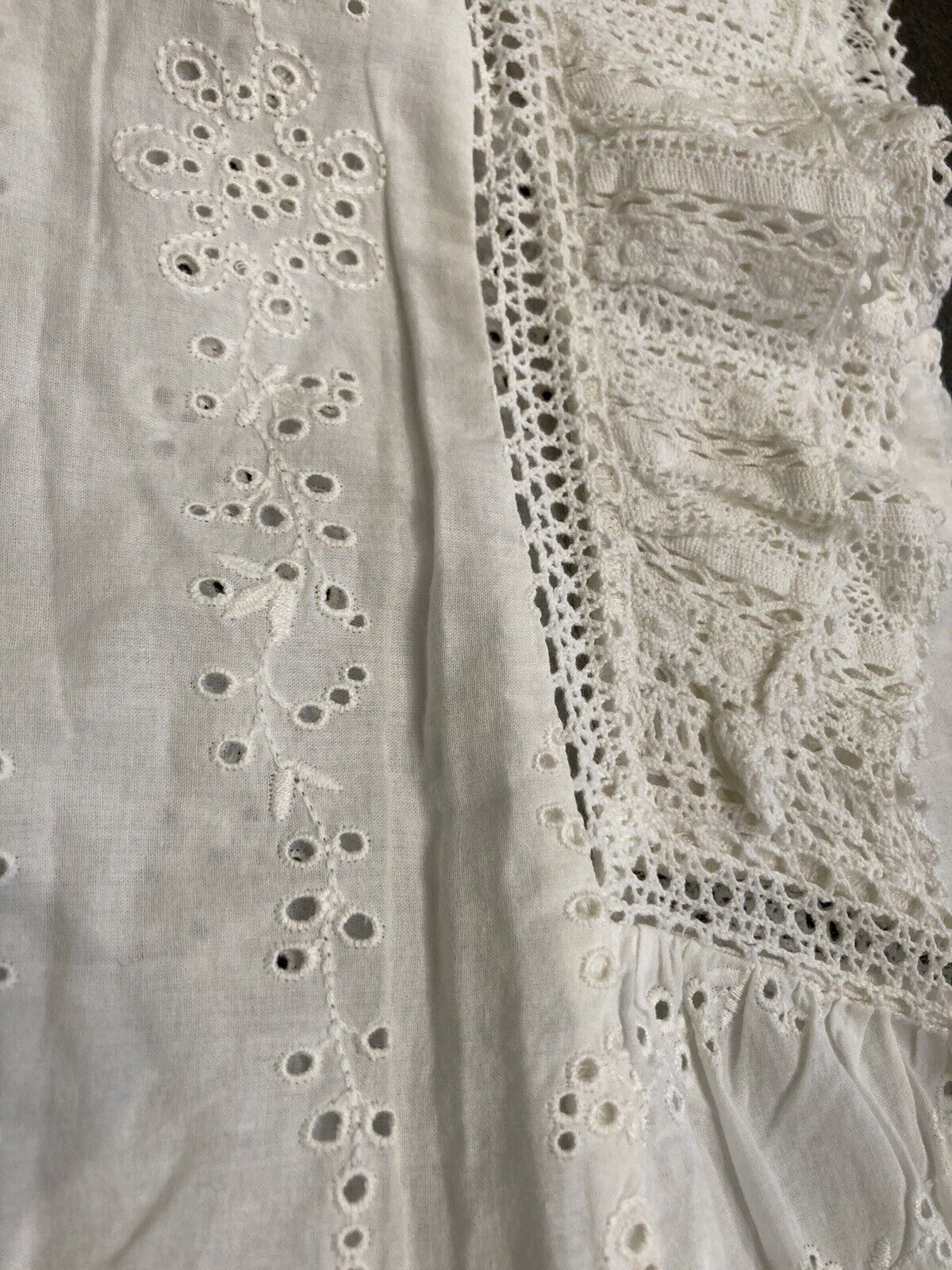 SEA Women's Cotton, Broiderie Anglaise Blouse Size XS