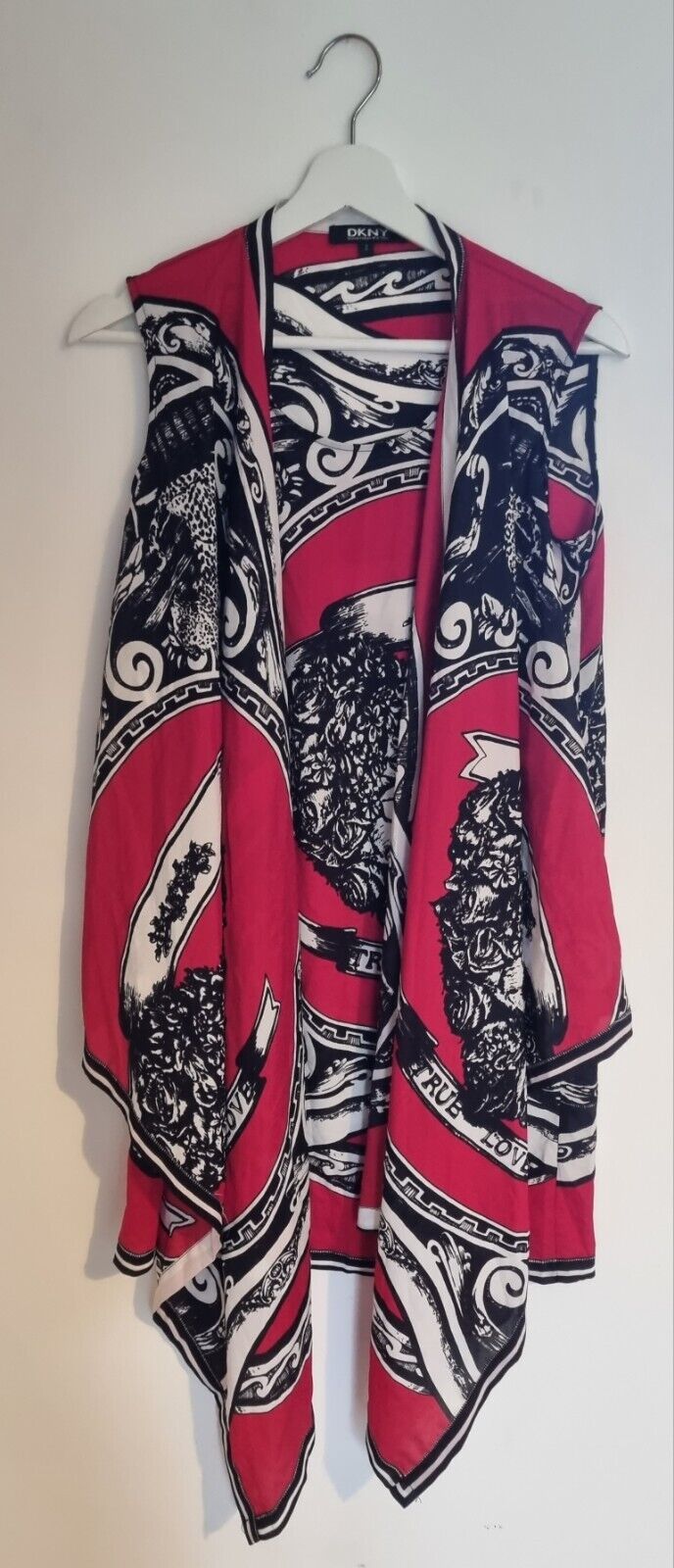 DKNY Donna Karan Women's 100% Silk Kaftan Layered Top Size 2