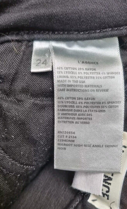 L'Agence Women's Black Jeans Size 24