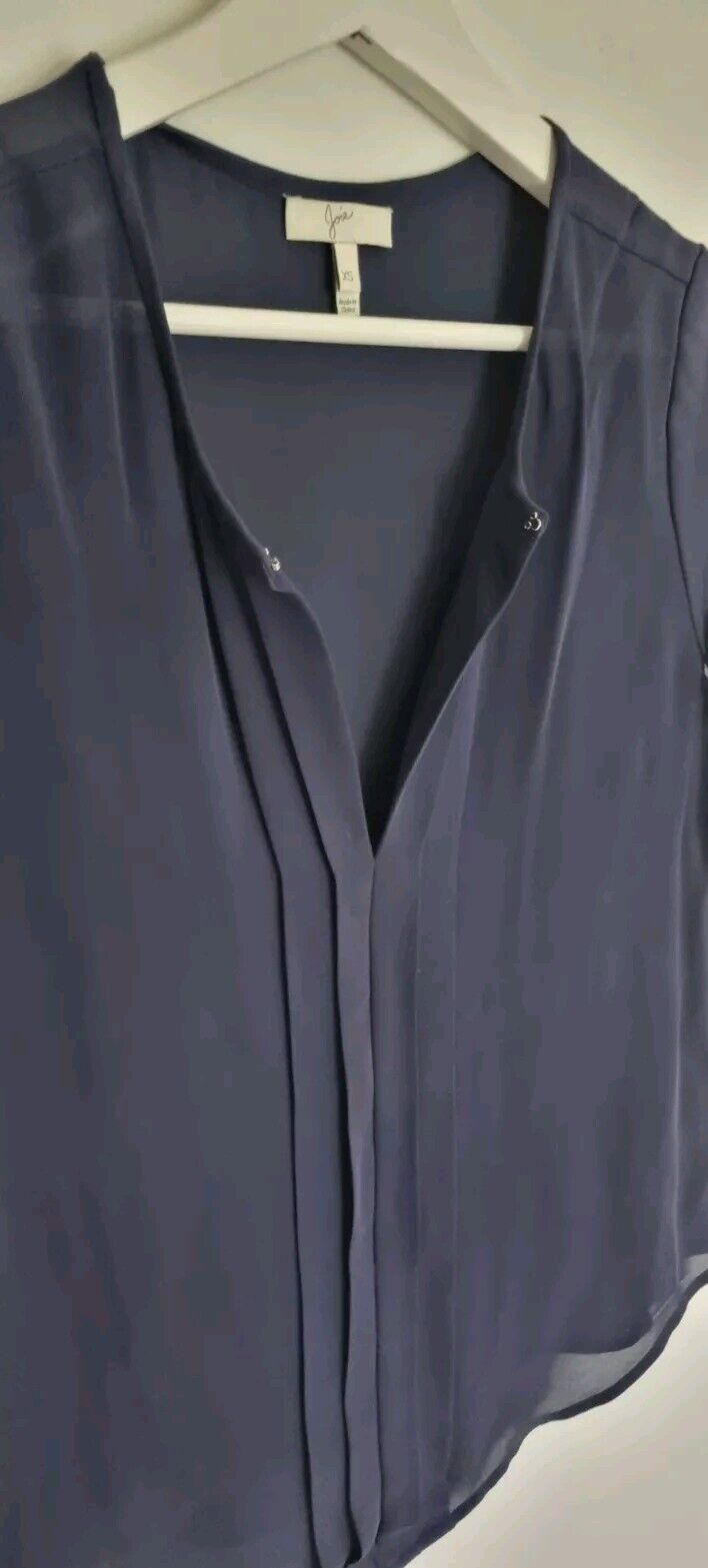Joie Women's Navy 100% Silk Blouse  Size XS