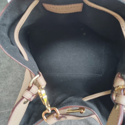 Strathberry Women's Oat Colour Leather Handbag With Gold Colour Trim