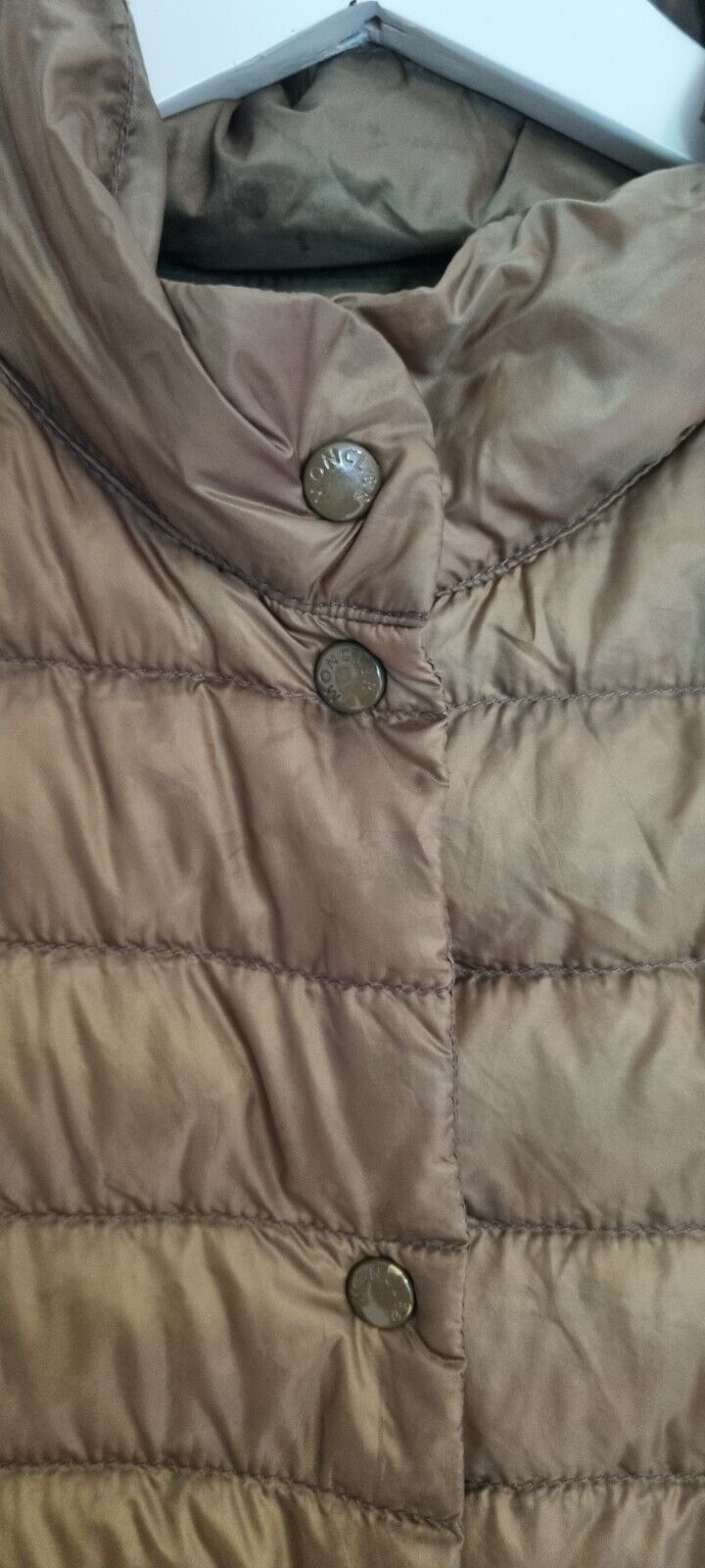 Moncler Girls Brown Down  Poppered Gilet Age 12 Years