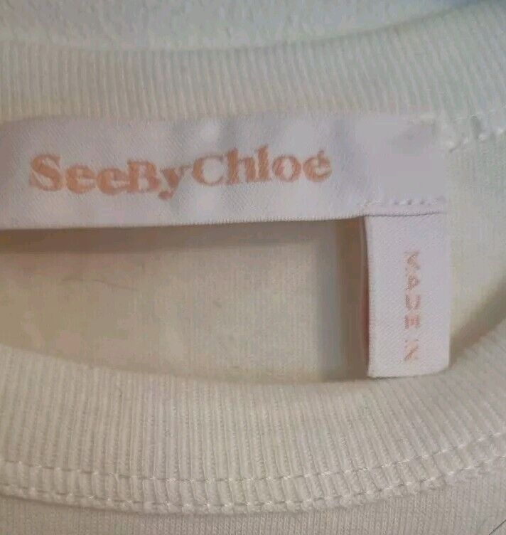 See By Chloe Women's White Cotton Top Size XS