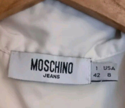 Moschino Jeans Women's Ivory Fitted Blouse Size 42