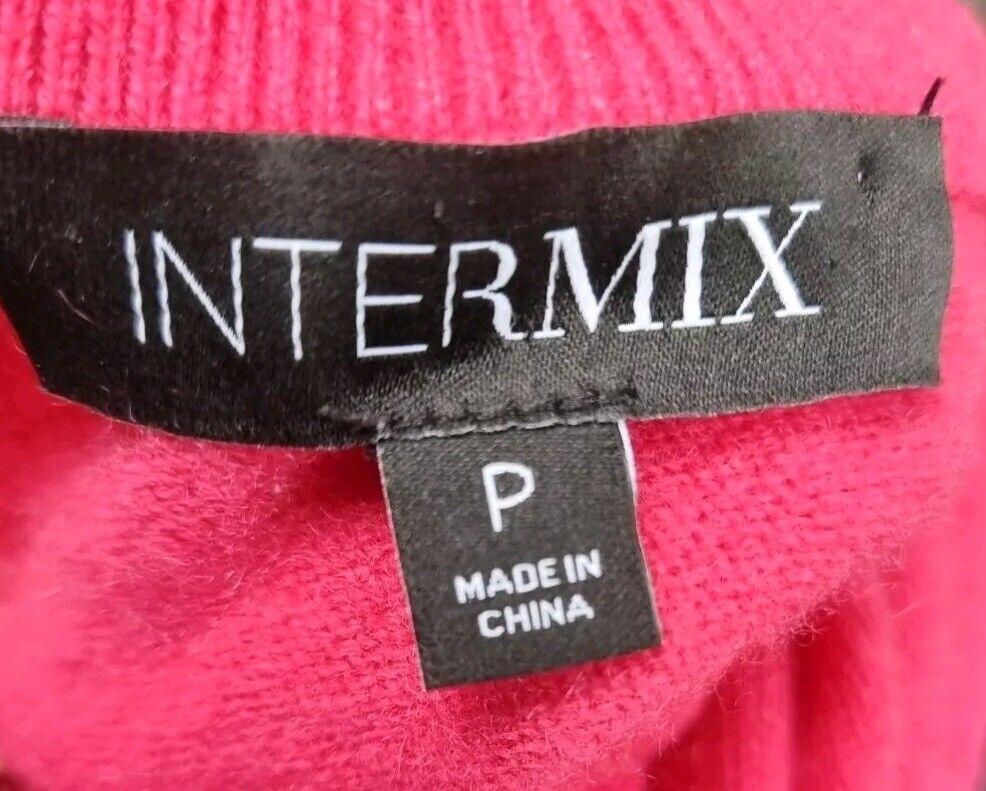 Intermix Women's Pink 100% Cashmere Pullover Jumper With Gold Colour Neck Chain