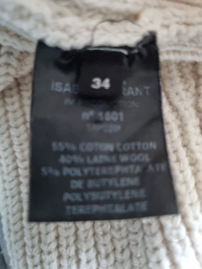 Isabel Marant Made In Italy Women's Cream Knit Pullover Jumper Size 34