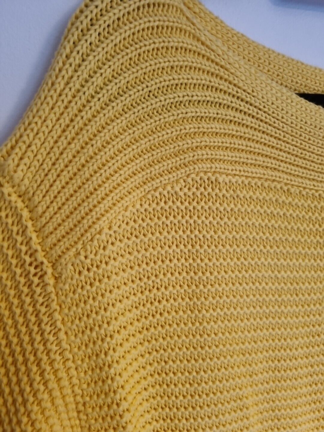Ralph Lauren Women's Yellow Knit Jumper Pullover 100% Cotton Size M