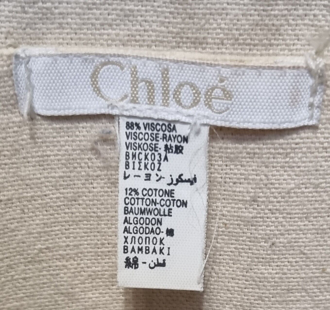 Fabulous Tote Bag By Chloe With Authenticity Card Large Viscose Tote Bag