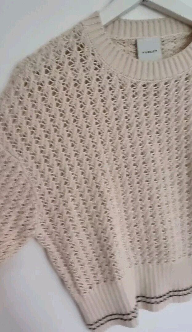 Varley Women's  Natural Azores Sweater, Pullover 100% Cotton Size XS