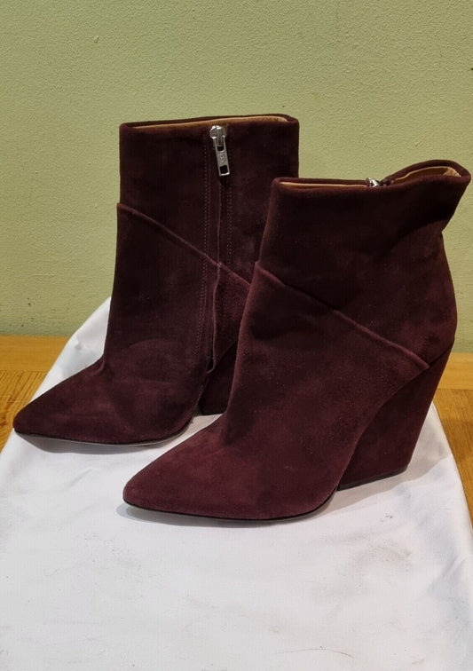 Reduced: IRO Burgandy Suede Boots Size 36
